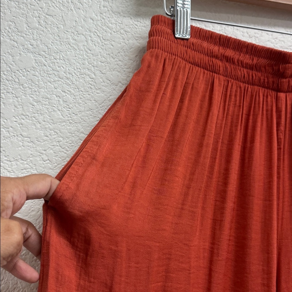 ZARA FLOWY WIDE LEG PANTS - Picture 6 of 8